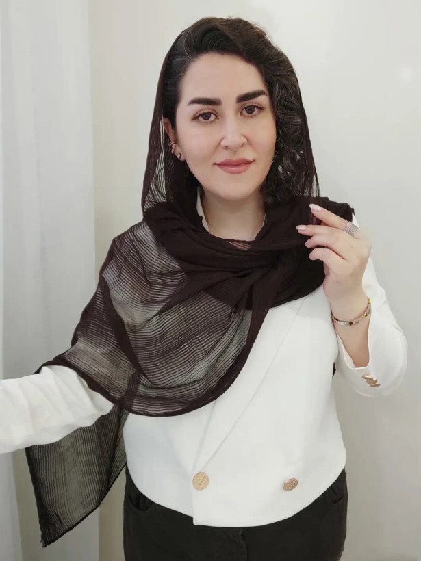 شال نخ ابریشم میله ای وارداتی