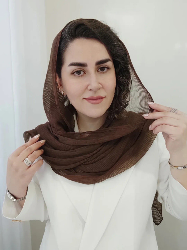 شال نخ ابریشم میله ای وارداتی