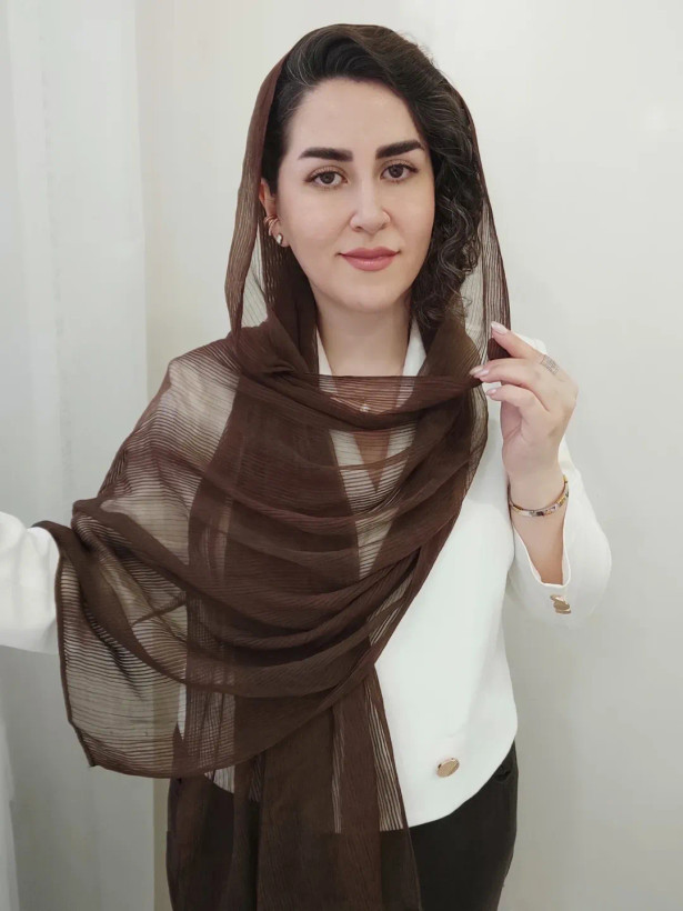 شال نخ ابریشم میله ای وارداتی
