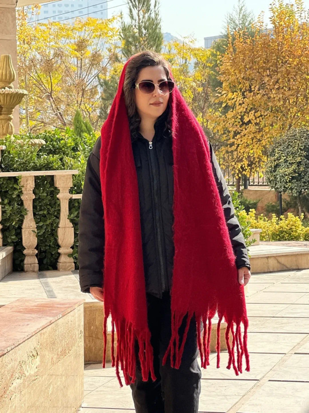 بیگ اسکارف پشمی ساده