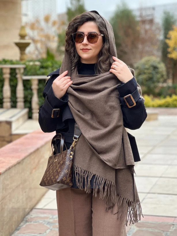شال موهر قهوه ای
