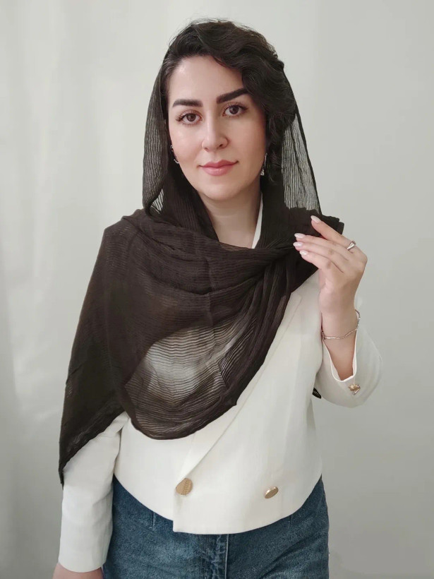 شال نخ حریر میله ای