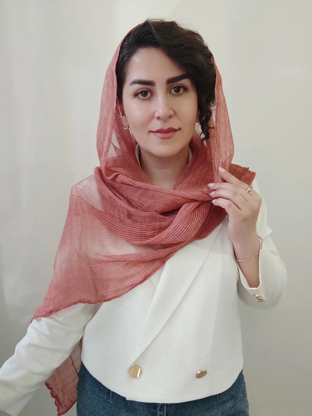 شال نخ حریر میله ای